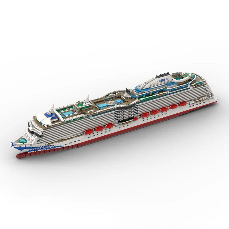 نموذج قارب MOC قوالب بناء الأميرة الملكية الفاخرة سفينة سياحية وحدات التكنولوجيا الهدايا عطلة تجميع ألعاب أطفال البدلة #2