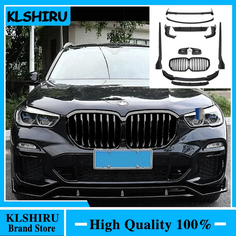 FOR BMW X5 G05 2018-2023 BLACK AORO KITS FRONT SPLITTER SIDE SKIRTS REAR DIFFUSER SPOILER