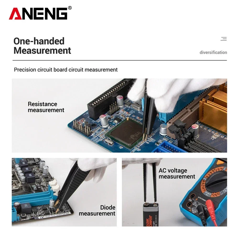 ANENG Capacitor Clip Multimeter Line Capacitance Detector Test Leads Clip LCR Universal Tester Capacitor Resistance Accessories