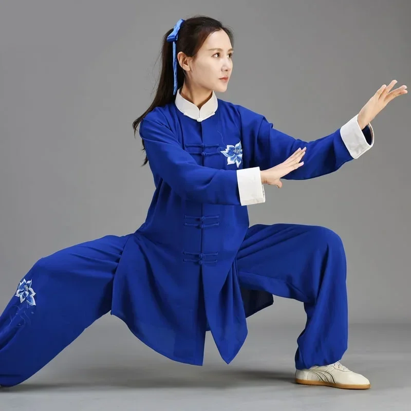 Tai Chi Uniforms Kung Fu Outfit Oriental Wushu Performance Costumes Chinese Warrior Costume Kungfu Taichi Wing Chun Suit 11029 G