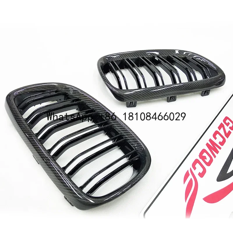 E92 E93 Carbon Fiber Grills For BMW 3 Series E92 E93 M3 Coupe Car Front Buer Grill 2006-2009