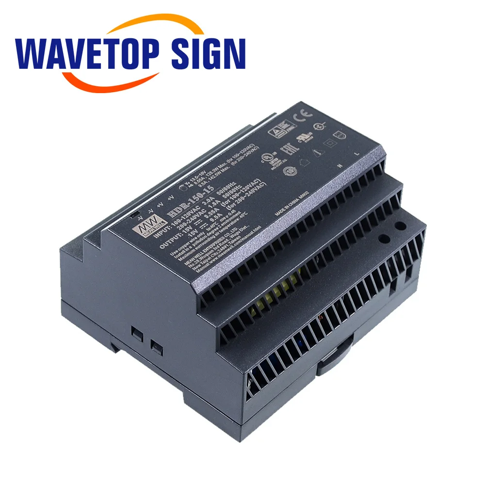 WaveTopSign 100W 150W Switch Power Supply HRD Series 12V 15V 24V 48V For Laser Machine