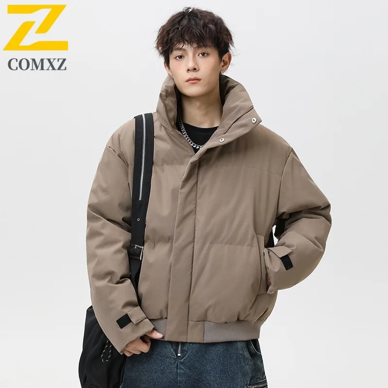 

COMXZ Мужская альпинистская куртка с воротником-стойкой, уличная утолщенная теплая парка, зимние куртки для отдыха и путешествий