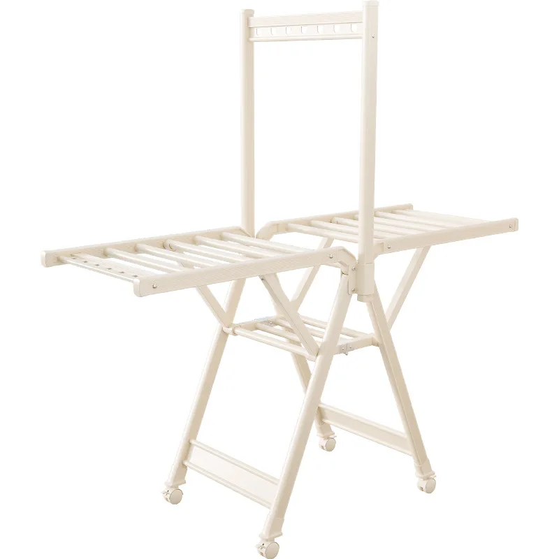 

Multifunctional drying rack foldable balcony baby floor-to-ceiling small balcony artifact quilt rack
