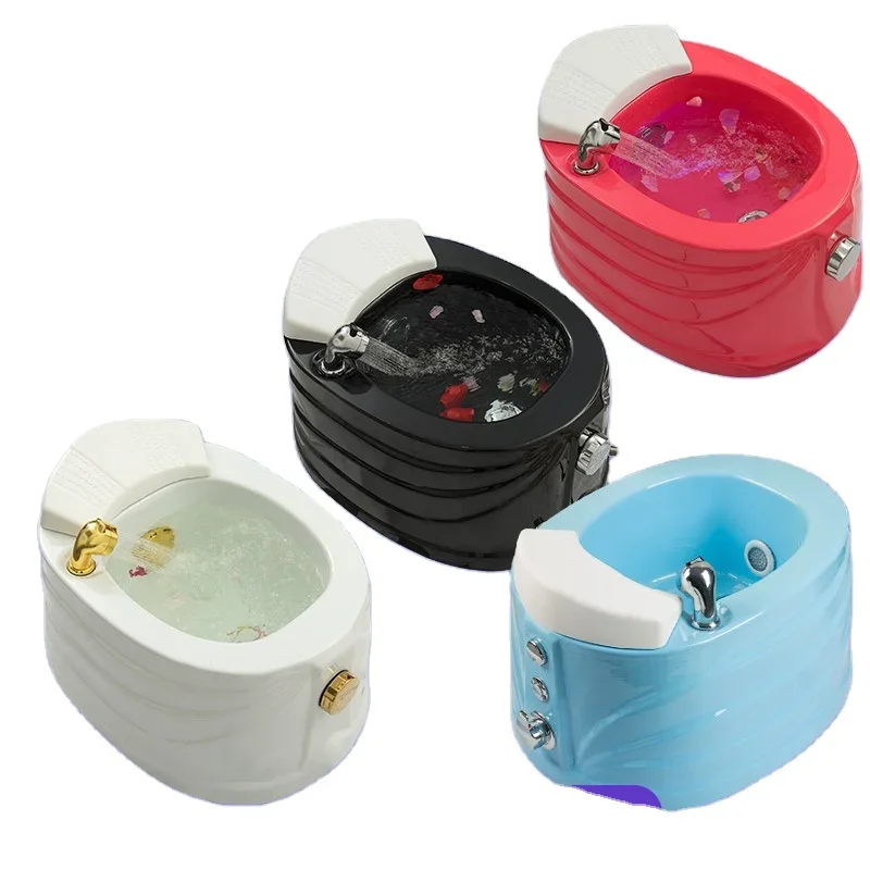 Spa bathtub acrylic high-end foot tub lantern LED colorful lights surfing massage pedicure salon foot spa bowl pedicure