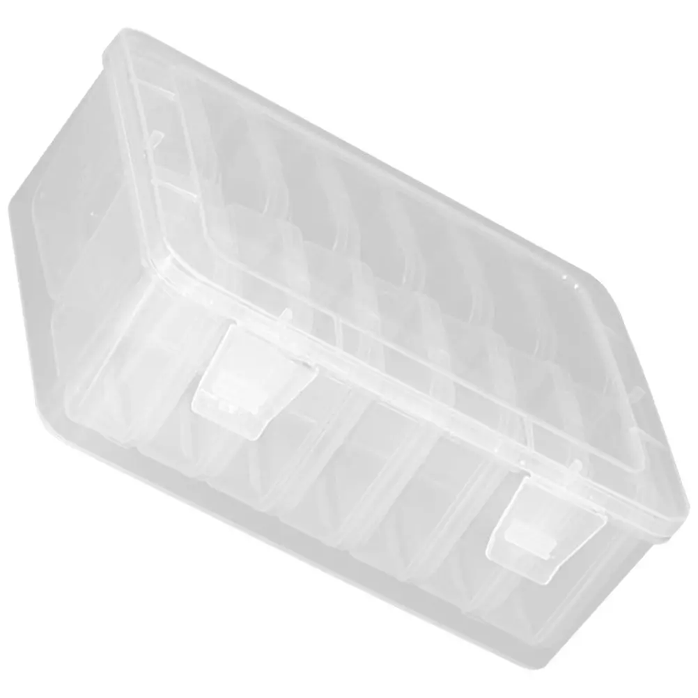 

1Set Transparent Jewelry Organizer Box Lightweight Portable Multi-Grid Storage Container for Rings Earrings Necklaces Plastic