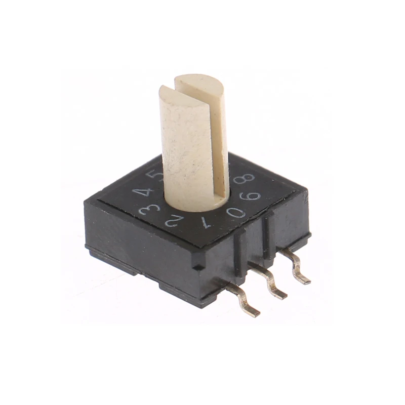 1PC RM3HAF-10 Rotary Dial Switch 10 0-9 Coding Switch Patch 3:3 With Handle Rotary Coding Switch