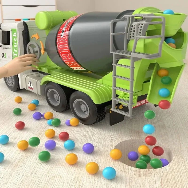 New Simulation Engineering Vehicle Model Sound and Light Inertia Engineering Concrete Truck Toy Set Children's Educational Toys