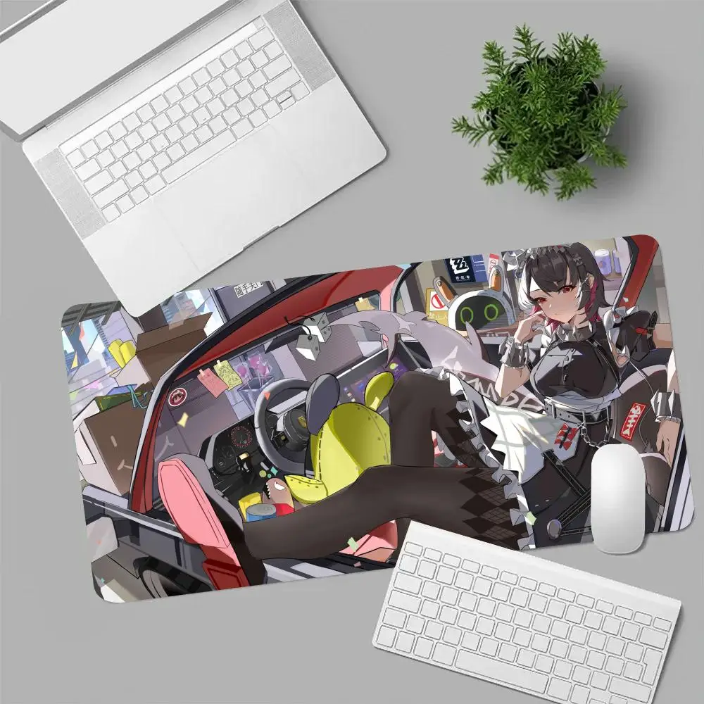 Zenless Zone Zero Ellen Joe Mouse Pad Kawaii Maid Attire Anime Girl Mousepad XXL Laptop Gaming Keyboard Rug PC Extended Desk Mat