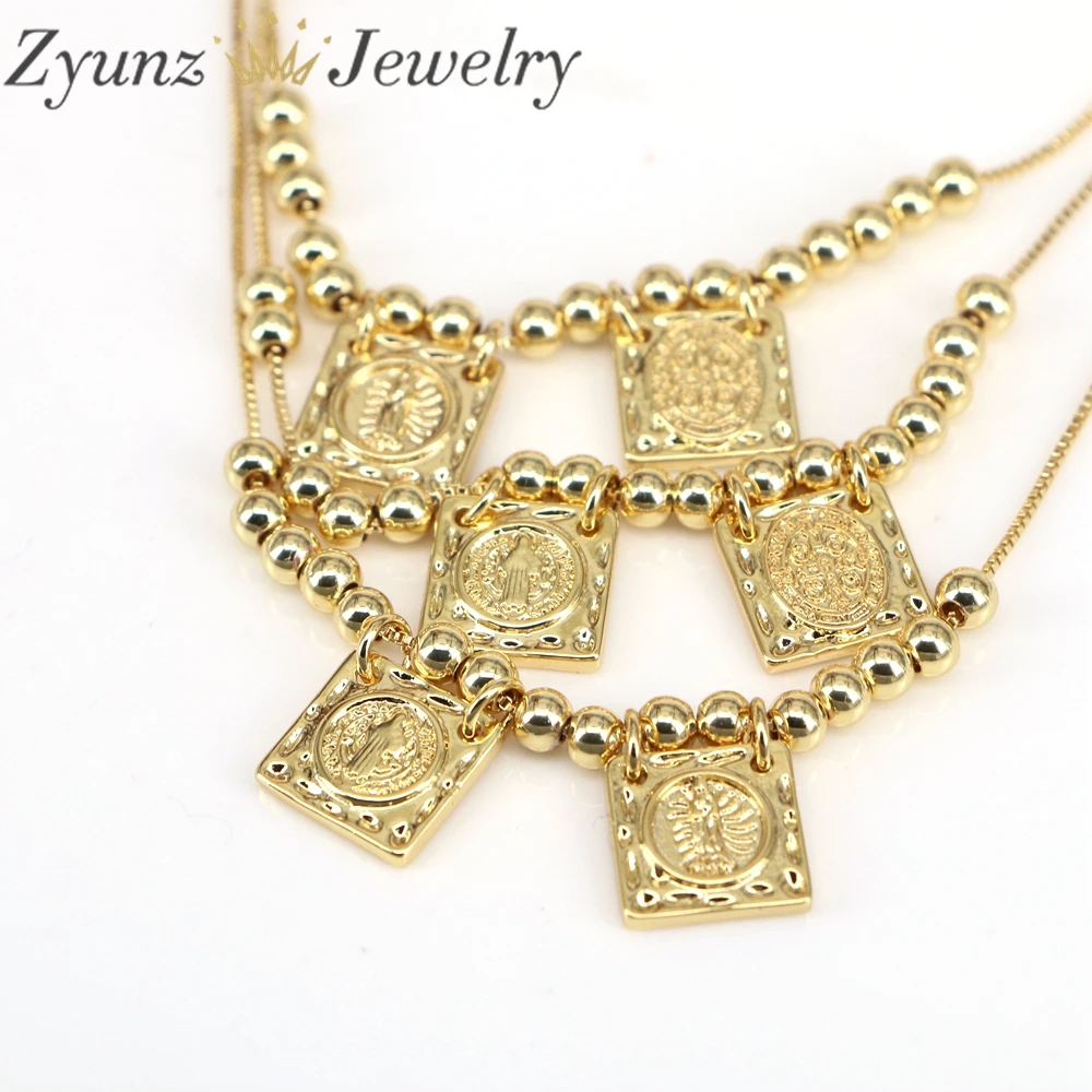 5PCS, Holy Jesus Virgin Mary Necklace Women 2022 Copper Pendant Choker Neck For Religious Jewelry