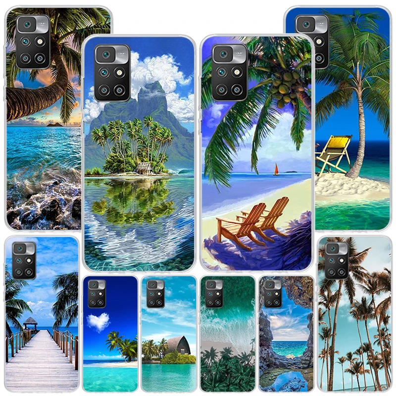 Summer Beach Sunset Sea Palm Tree Phone Case For Xiaomi Redmi 12 12C 10 10C 10A 9 9A 9C 9T 8 8A 7 7A 6 Pro 6A K70 K60 K40 K20 S2