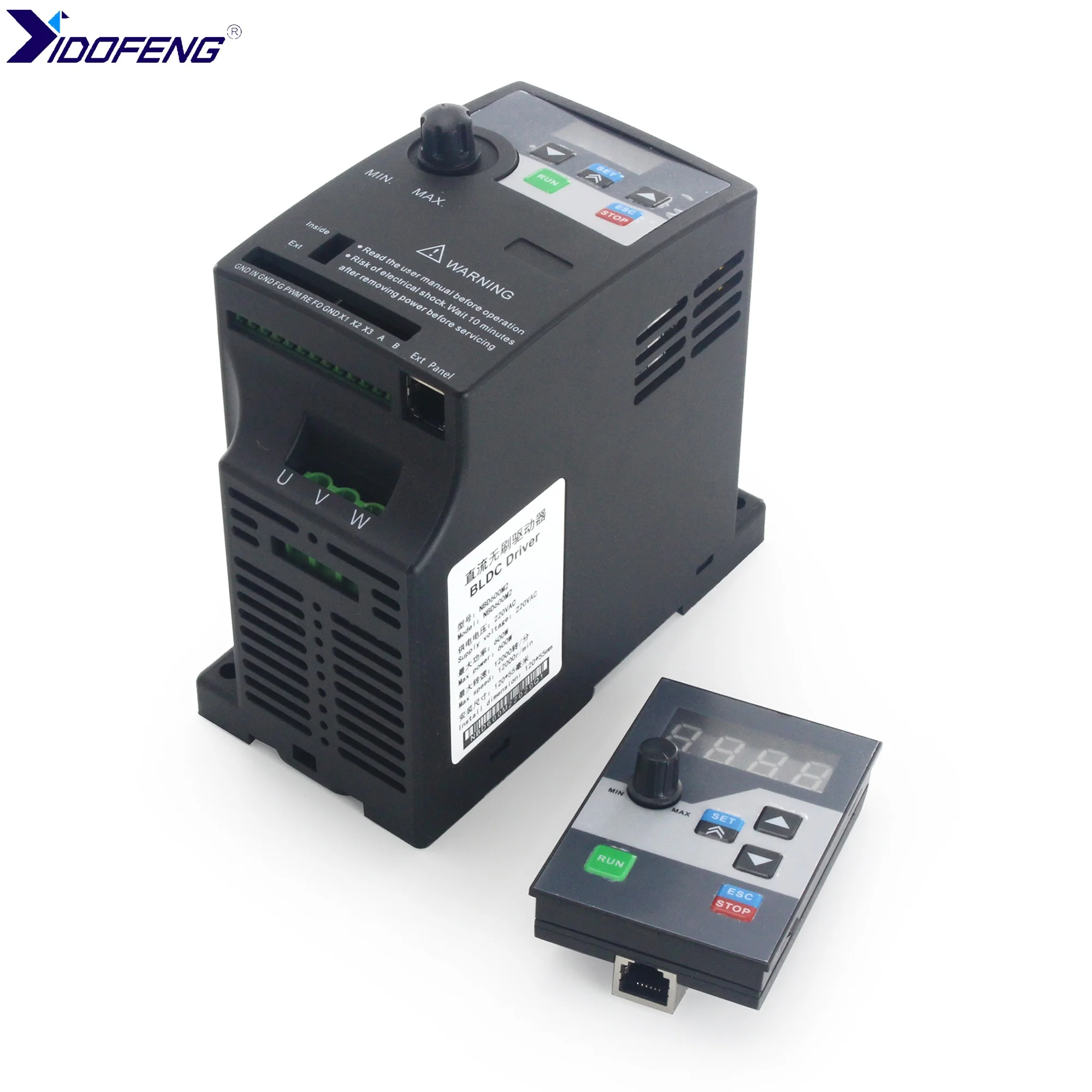 600W Brushless Spindle Motor Kit 110V/220V JK57BLS08-05 Square Spindle ER11 With NBD600M2 BLDC Driver For CNC Router Machine