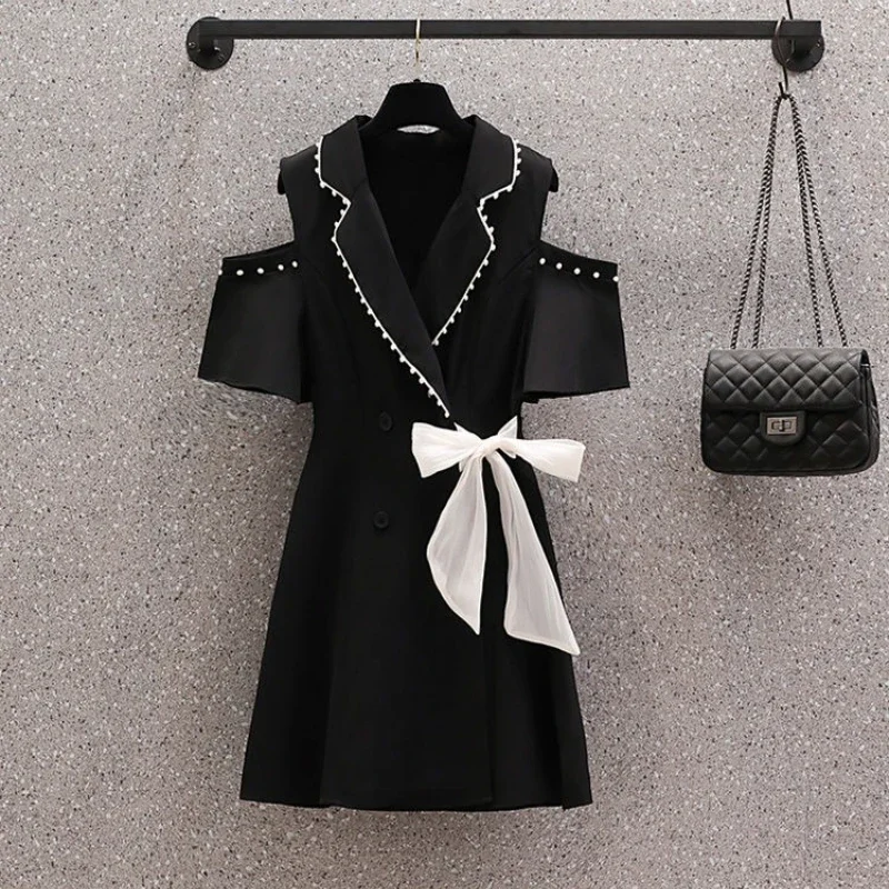 Conjuntos curtos femininos 2 peças fora do ombro com arco verde terno de negócios shorts femininos fino ajuste estilo coreano duas peças novos produtos