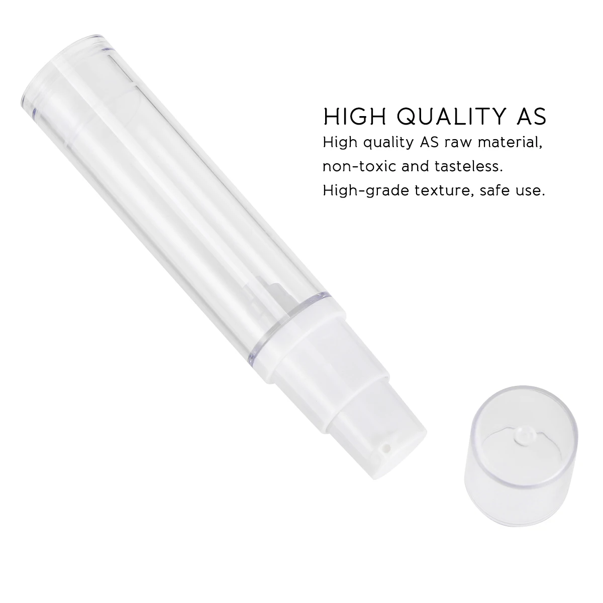 

4Pcs Press Pump Dispenser Bottles Transparent 10ml Refillable Storage Holder for Makeup Water Lotion Portable Pump Bottles