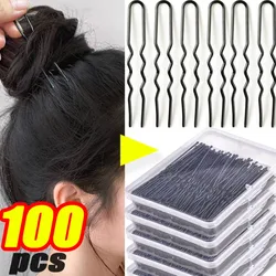 Minimalist Wear-resistant Hairpin Side Bangs Ripple Hairclip U-Shaped No Paint Peeling Hair Grip Non Fading Headwear Accessories