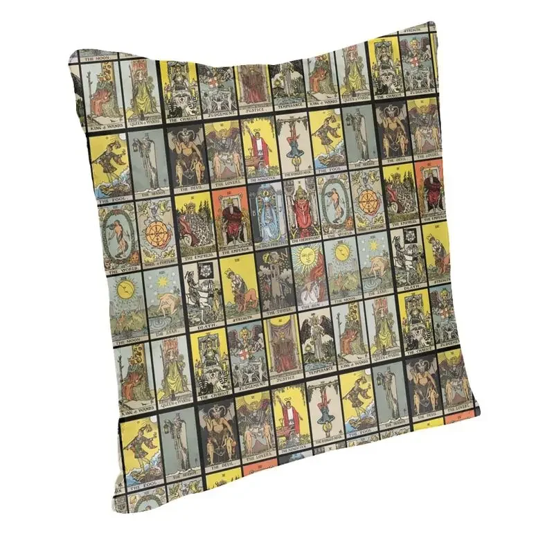 Custom The Major Arcana Of Tarot Vintage Cards Square Throw Pillow Case Home Decorative 3D Two Side Print Cushion Cover for Car