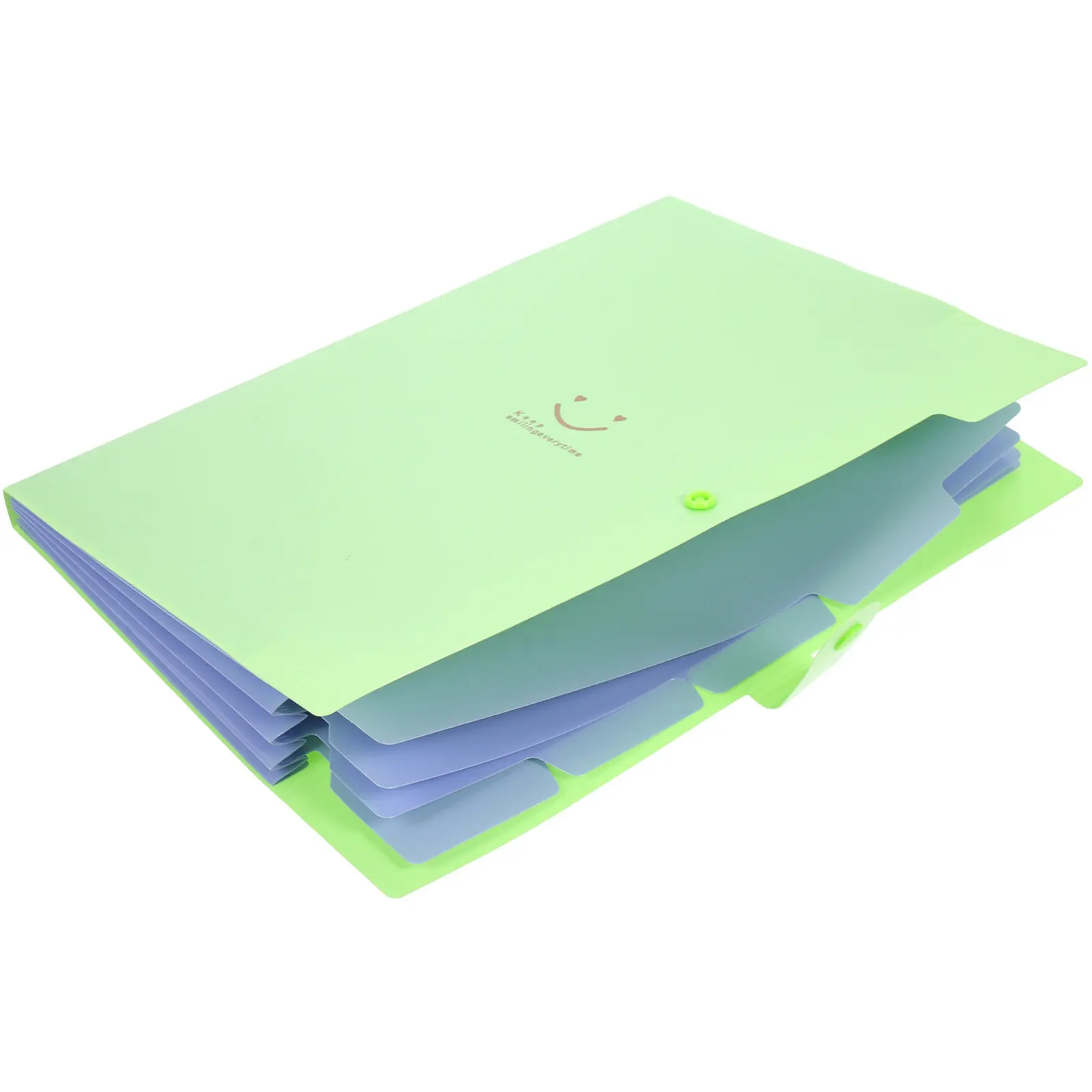 5 Pockets Accordion File Folder A4 Letter Size Heavy Duty Plastic Document Organizer Snap Button Closure Ideal for Office School