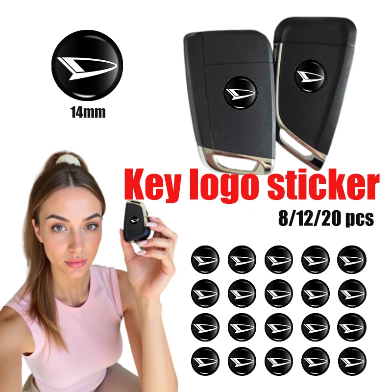 Para Daihatsu: Kit com 8 Adesivos Protetores de Chave de Carro, Anti-Bloqueio e Impermeáveis para Sirion, Mira, Materia, Rocky, Datsun D-Base, D-R, Copen
