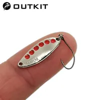 OUTKIT Metal Spoon Sequin Fishing Lures Pesca Leech Jig Wobbler Isca Artificial Crankbaits for Fly Fishing Hard Baits Trout Lure