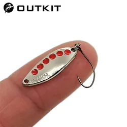 OUTKIT Metal Spoon Sequin Fishing Lures Pesca Leech Jig Wobbler Isca Artificial Crankbaits for Fly Fishing Hard Baits Trout Lure