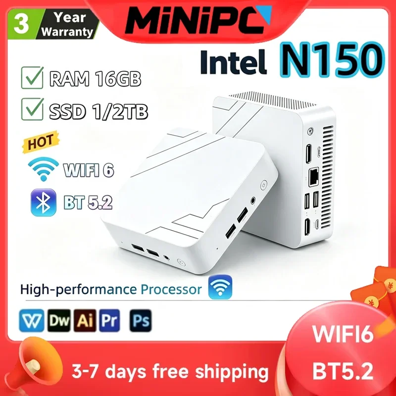 2026年新型ミニpcゲーマーコンピューター-intel-n150-32gb-ram-1-2tb-ssd-windows-11-fhd-bluetooth-wifi6-type-c-ゲーミング-オフィス-4k-hdmi