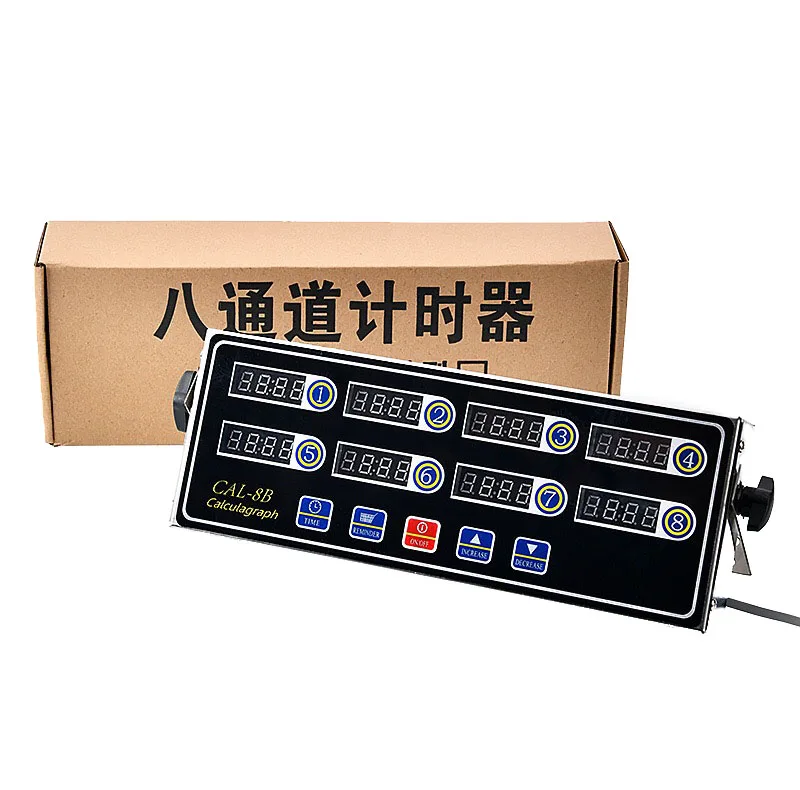 CAL-8B Portable Kitchen Eight-Channel Timer Reminder Countdown Timer Burger Fried Chicken Milk Tea Shop Baking Timer