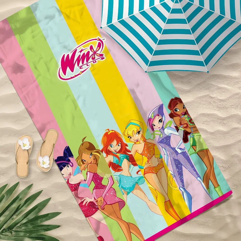 Cartoon Cute Towel Soft Pool Gift For W-Winx Travel Gym Shower C-Club Camping Quick Dry Sports Large Beach Towel