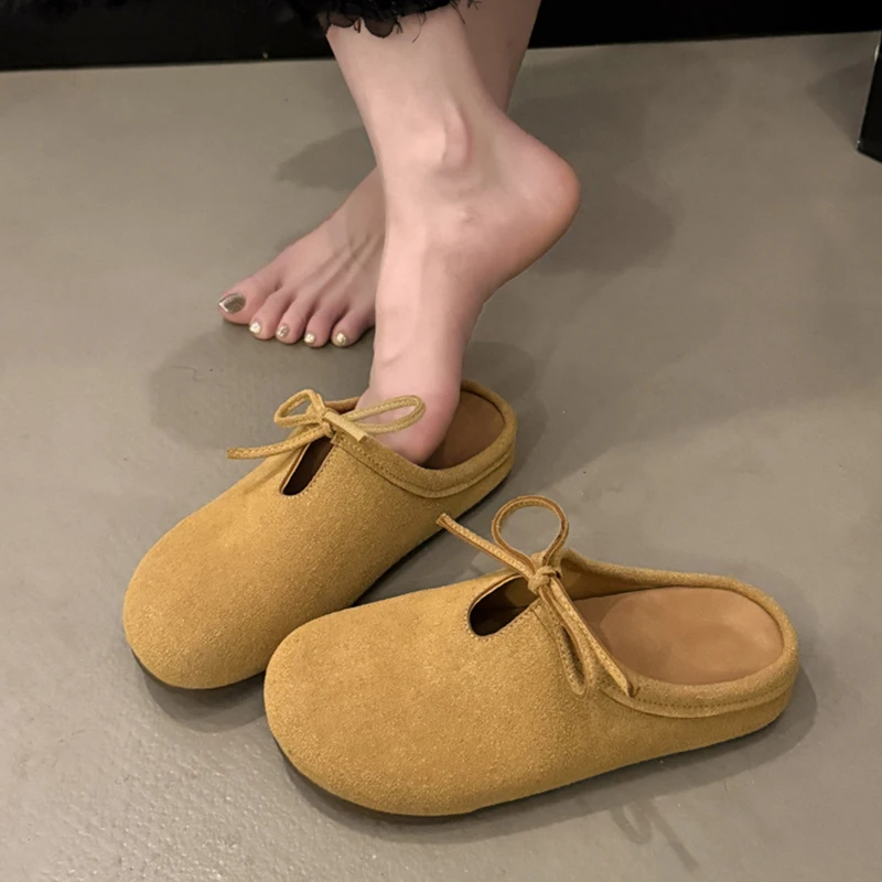 النساء النعال الشقق Slingback البغال أحذية الخريف فساتين راقية امرأة عادية الشرائح أحذية نسائية 2025 الاتجاه الجديد الإناث Zapatos #1