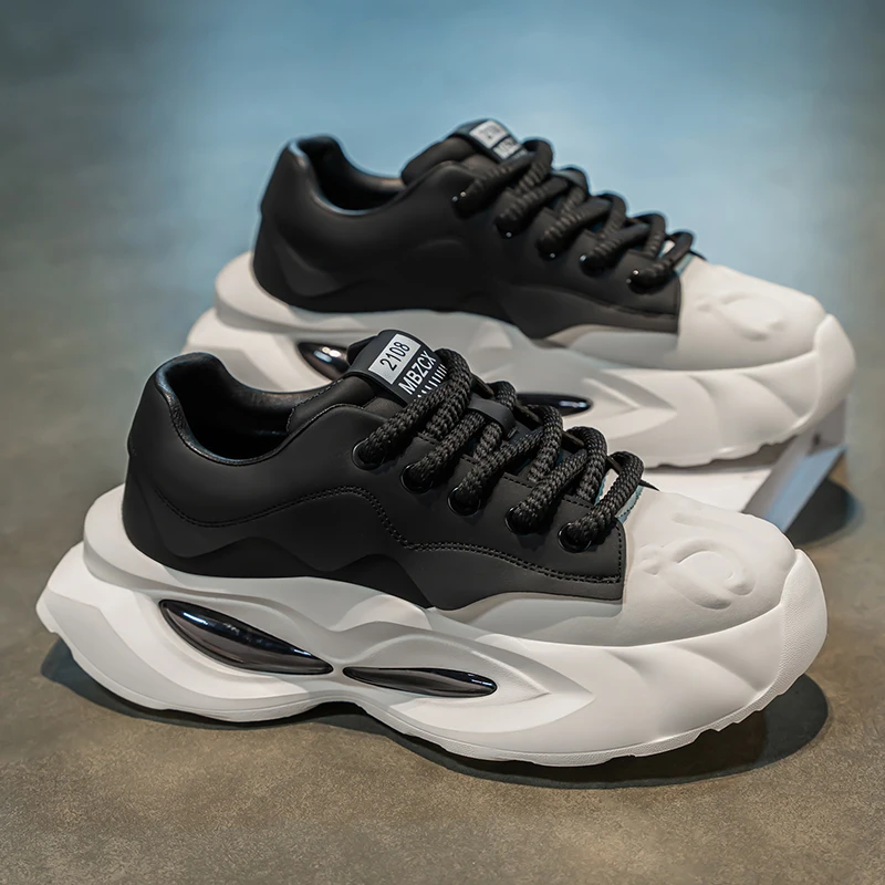 Men Air Cushion Dad Shoes Lightweight Soft Thick Platform Sneakers Fashion Daily Casual Walking Shoes  Size 39‑44