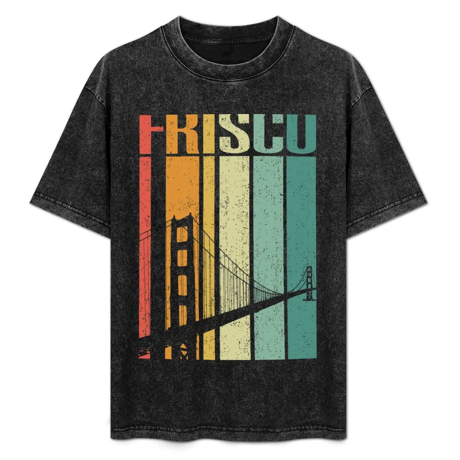 

Vintage San Francisco Bay Bridge Retro Frisco T-Shirt Plus Size Loose Fit T-Shirt