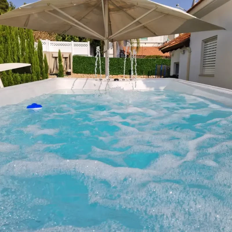 4M Outdoor Garden Swim Spa Pool Acrylic Hot Tub 64 Stainless Steel Jets Rectangular Balboa Control Massage