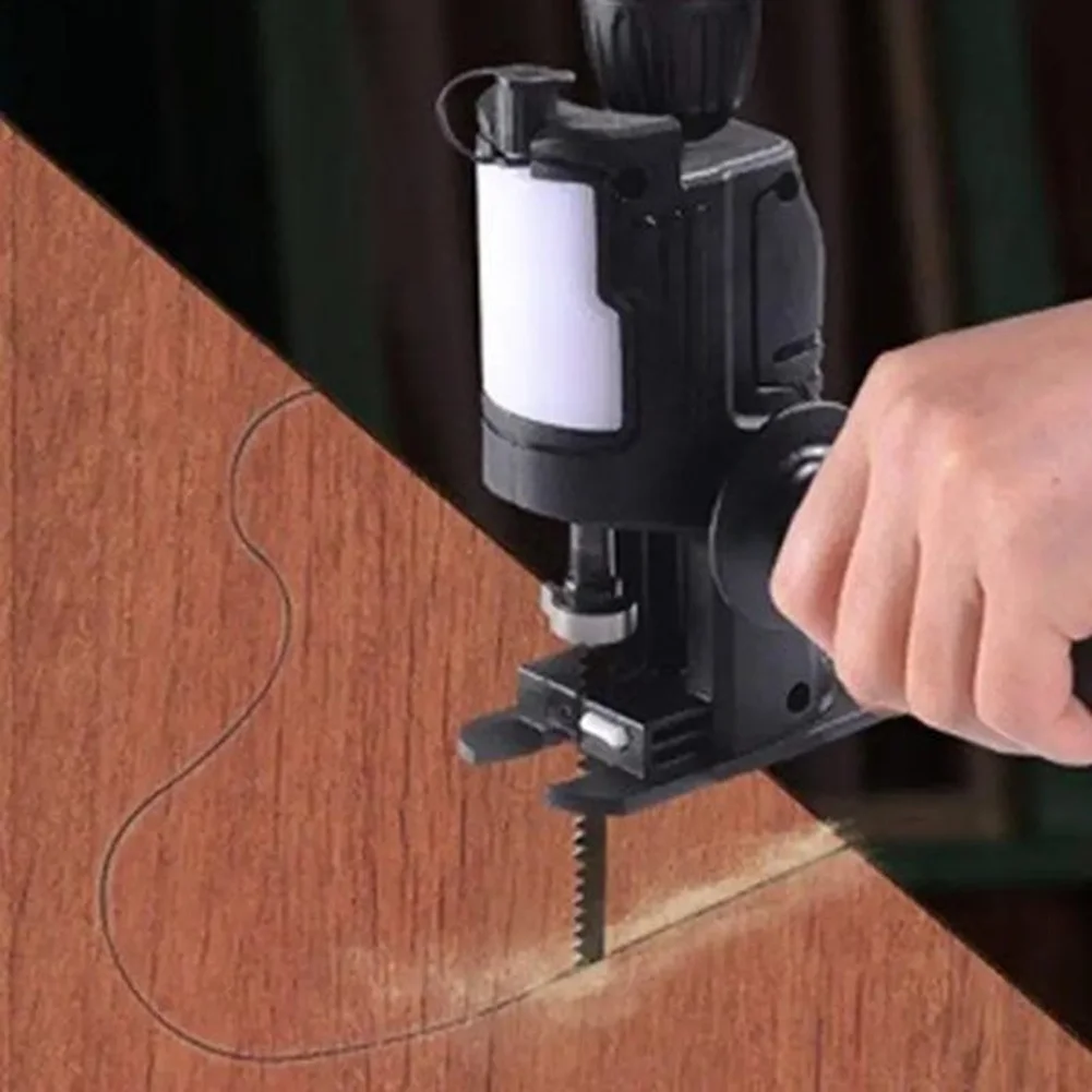 electric-drill-to-reciprocating-saw-converter-adapter-for-woodworking-diy-cutting-tasks-black-plastic-tool-attachment-kit