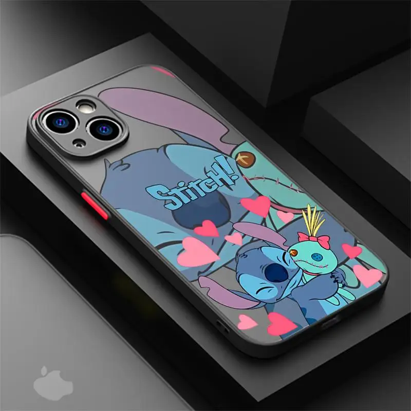 phone cases for Apple iPhone 11 16 case 8 14 12 Pro 15 7 8Plus 13 Mini XS X XR Luxury fundas Cover Disney Turo Cartoon Stitch