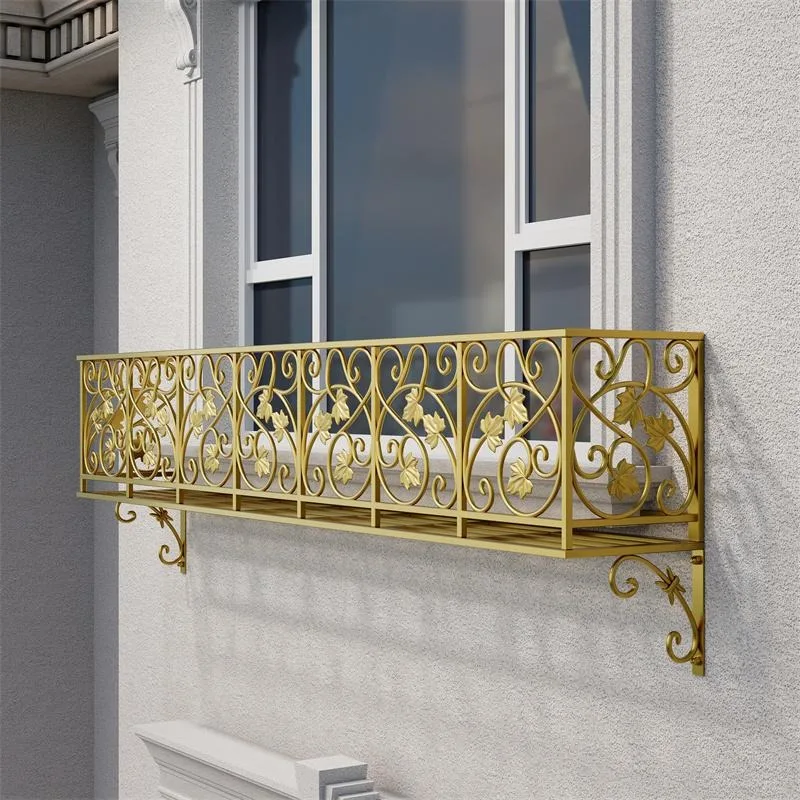 Aluminum alloy window sill outer extension flower stand balcony railing hanging outdoor window wall hanging flower pot frame flo