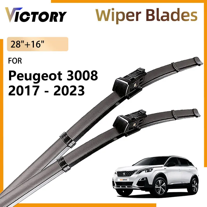 

For Peugeot 3008 P84 Mk2 2017 - 2023 2022 2021 2020 2019 2018 Accessories Car Front Wiper Blades Windshield Windscreen Brushes