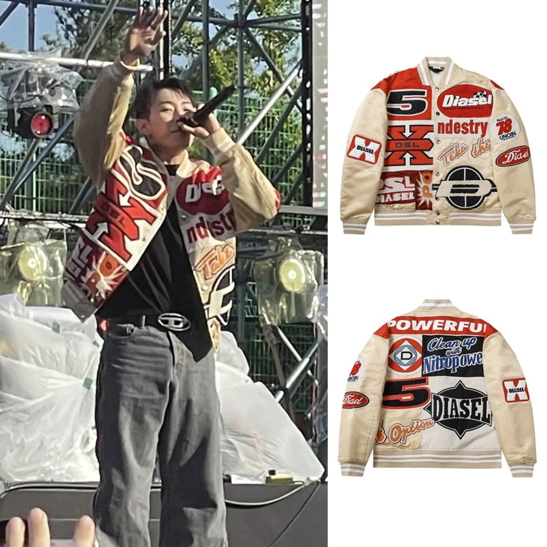 

Loose Heavy Embroidery Baseball Jaet Couple Matching Hip Hop Sle Summer Autumn New Arrival for Men And Women