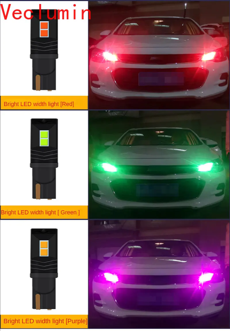 T10 3030 4led Car Width Light License Plate Light Reading Lamp 5w 168 194 Side Turn Signal Compartment Door Light Interior Light