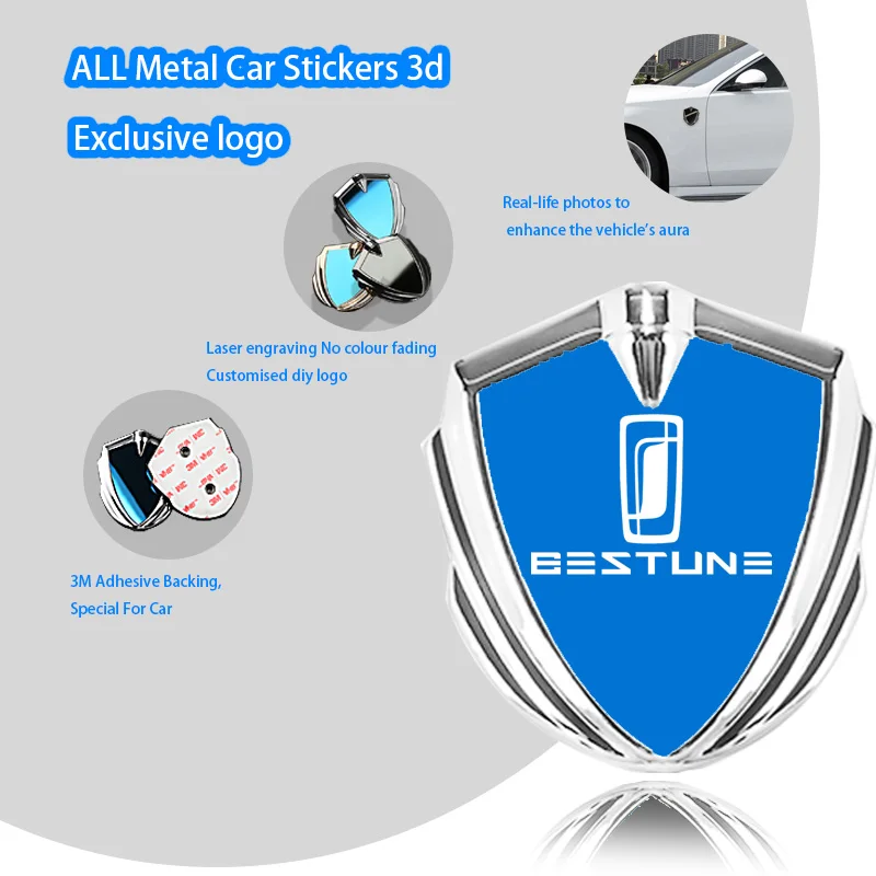 

For BESTUNE 70s T77 Pro T99 T55 B70 E05 T90 T33 X80 X40 Accessories Car Body Metal Shield Decorative Sticker Modification Emblem