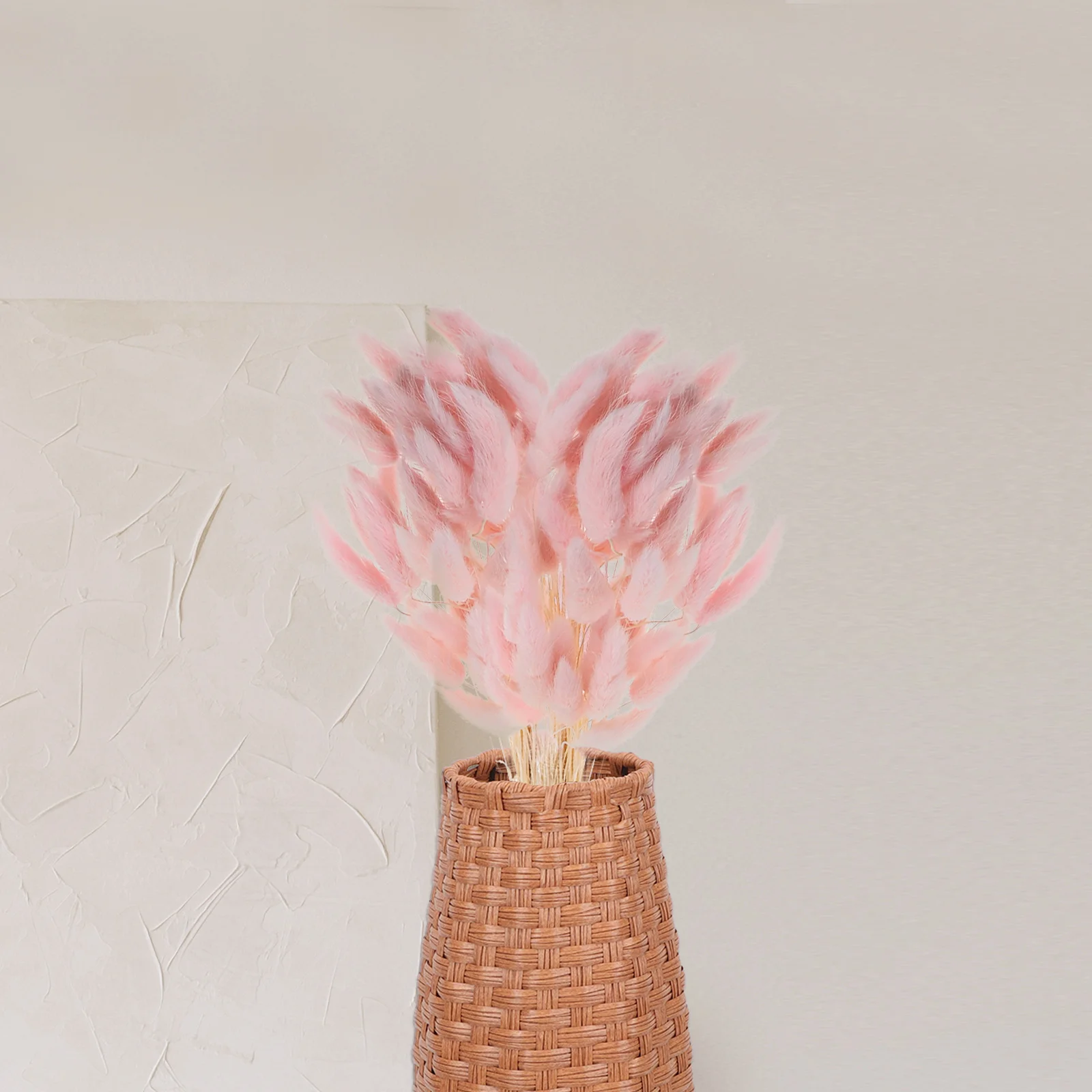 60 個ウサギの尾草ドライフラワー天然植物結婚式家の装飾牧歌的な写真ピンクウサギの尾草