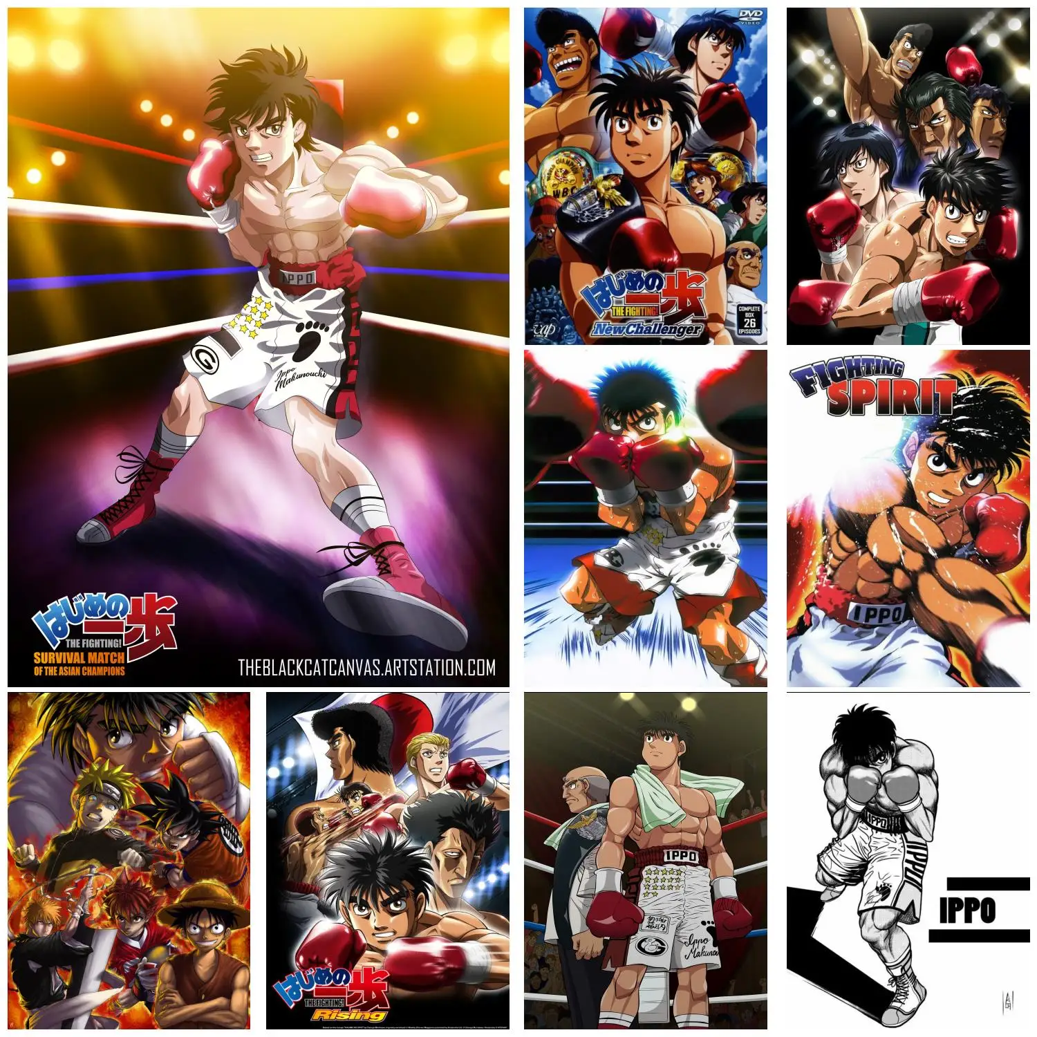 hajime no ippo anime Poster Prints Wall Art Canvas Painting Poster For Modern Family Living Room Home Decor