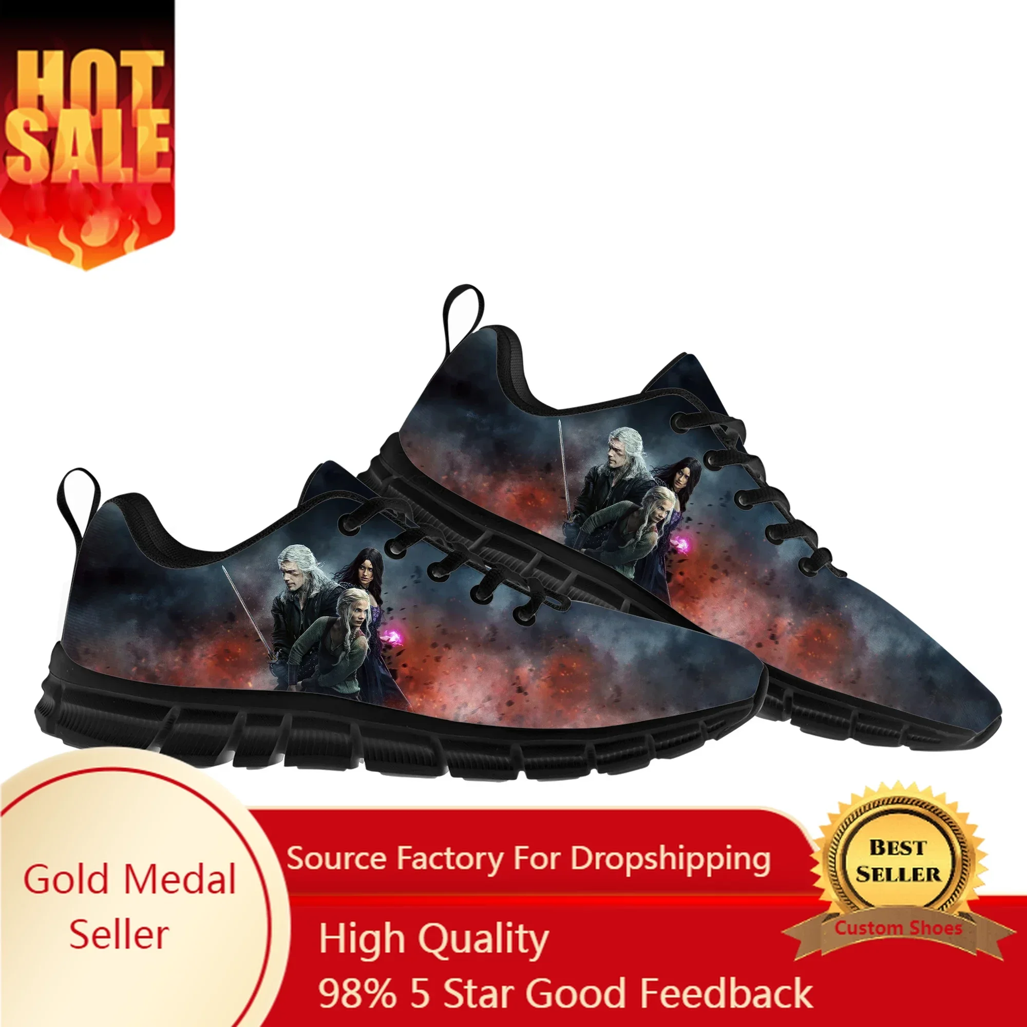 

The-Witcherr Sports Shoes Mens Womens Teenager Kid Children Sneakers High Quality Symbol Wolf Casual Sneaker Couple Custom Shoes