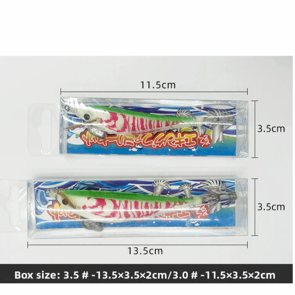 

11cm Length Luminous Fishing Lure Saltwater Resistant 3.0# Hook Shrimp Fishing Lure Cuttlefish Shape Luminous Material