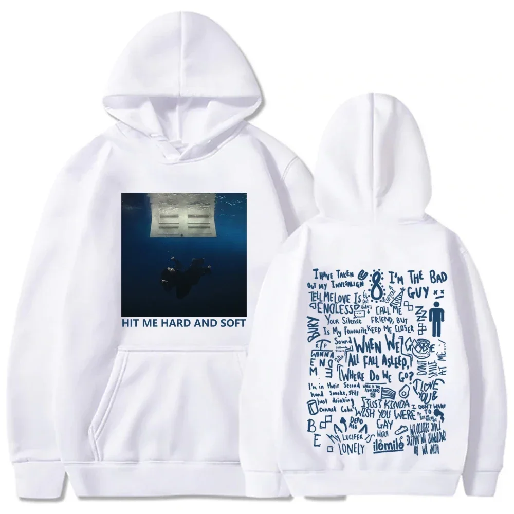 2024 Hit Me Hard and Soft Tour Hoodie Billie Pullover Men Bluzy z kapturem Sudaderas Męskie