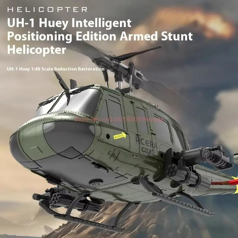 UH-1 هيوي حيلة ستة محاور الكهربائية التحكم عن بعد لعبة هليكوبتر دون اللوحات ل مقلوب الطيران محاكاة نموذج طائرة هدية #5