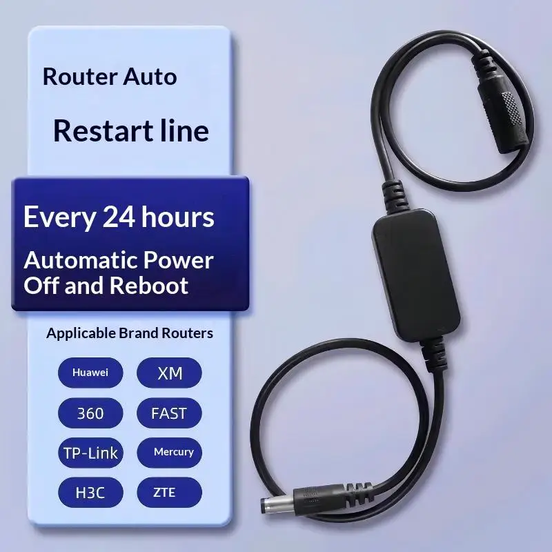 NEW 24 Hour Timed Power Off Reset Controller WiFi Auto Restarter Router Reboot Cable For Optical Modem Network Equipment Reboot
