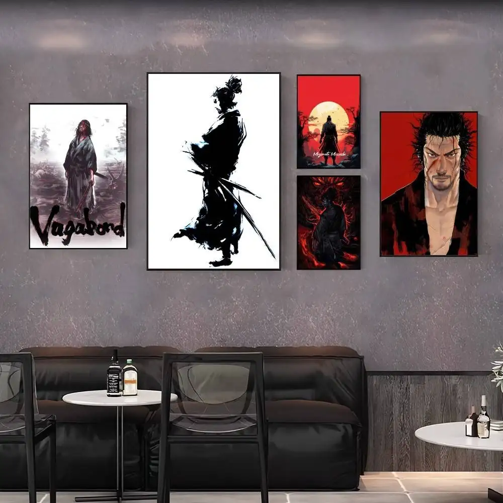 Cartoon Miyamoto Musashi Poster Print Cook Cooked Wall Art Canvas Painting for Living Room Bedroom Home Decor