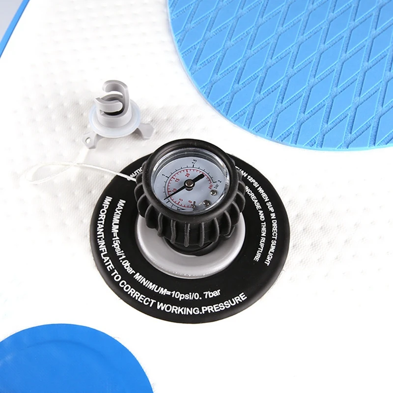 Kayak Air Pressure Gauge Measurement For Rubber Dinghy Inflatable Boat Single Barometer With Hand Pump Kayak Accessory