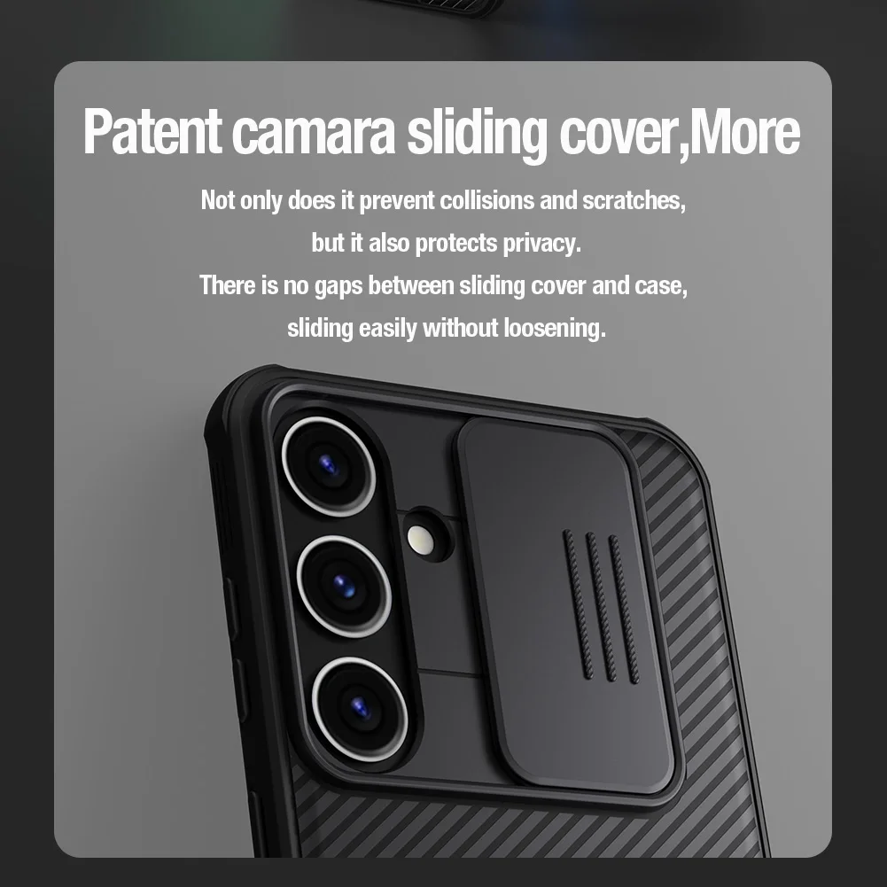 for Samsung Galaxy S24 Plus 5G Case Camshield Slide Camera Hard PC Soft TPU Edge Privacy Lens Protection Cover