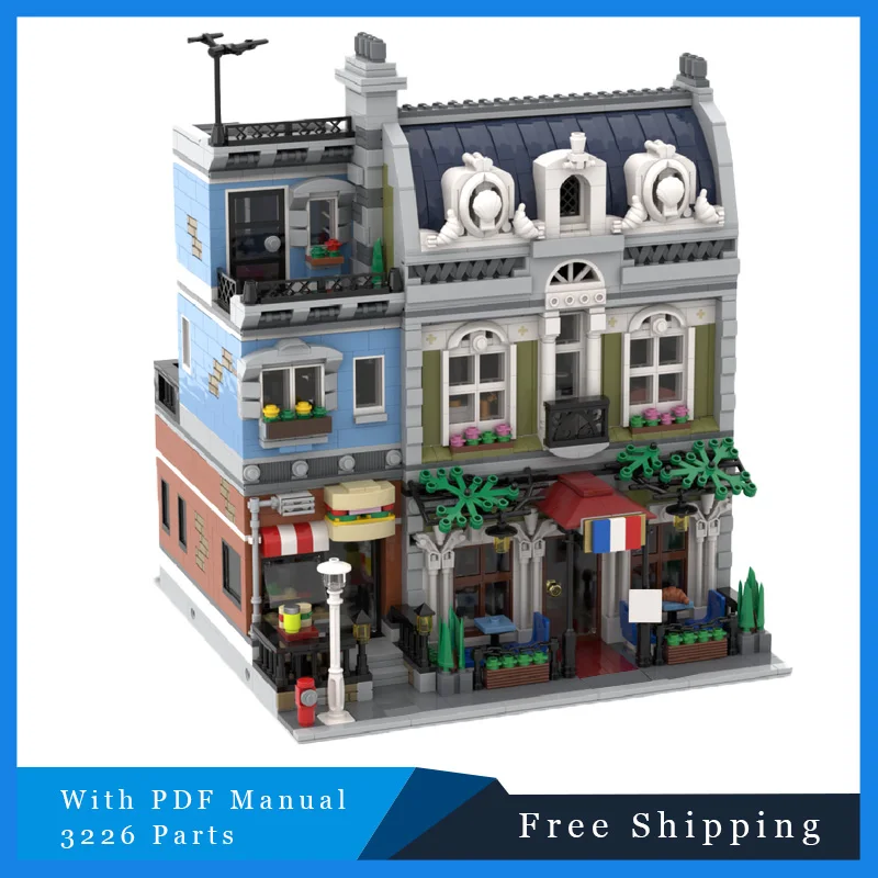 3226 Uds. Street View moderno Delicatessen Modular bloques de construcción creativo estilo famoso ciudad casa modelo ladrillos juguete para niños regalo
