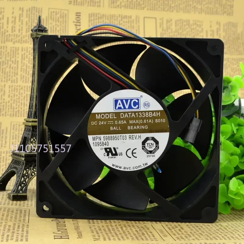New Original AVC DATA1338B4H 24V 12738 0.65A Double Ball Bearing Temperature Control Cooling Fan for Electronic Equipment
